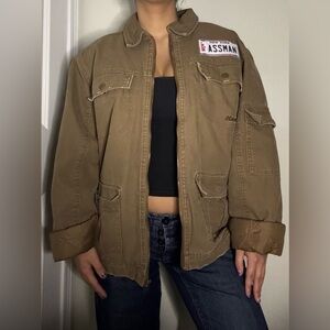 Vintage military-style utility jacket